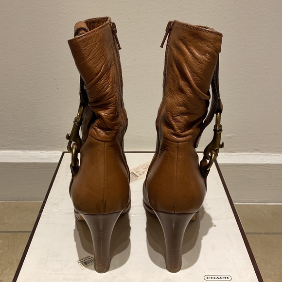 Coach Torre Text Calf Booties Sz 7m - Picture 4 of 12